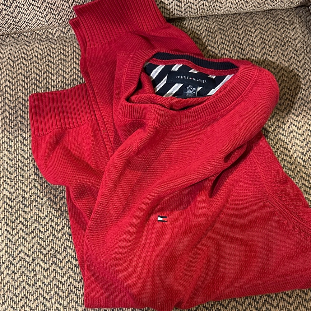 Tommy Hilfiger Men's Crewneck Sweater Duo in Red